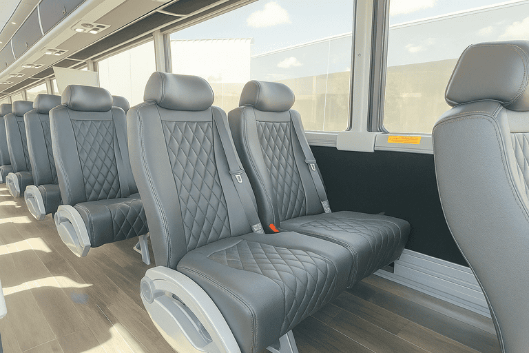 interior of Vineland Charter Bus charter bus