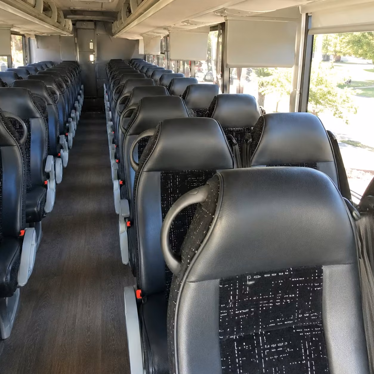 56 passenger charter bus interior